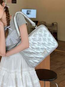 13 Inch 14 Inch 15 Inch 15.6 Inch Silver Butterfly Shoulder Laptop Bag Shockproof Tablet Bag Compatible With MacBook / IPad Classroom Laptop Bags Classroom Bags Teacher Storage Bags Classroom Organizer Bags