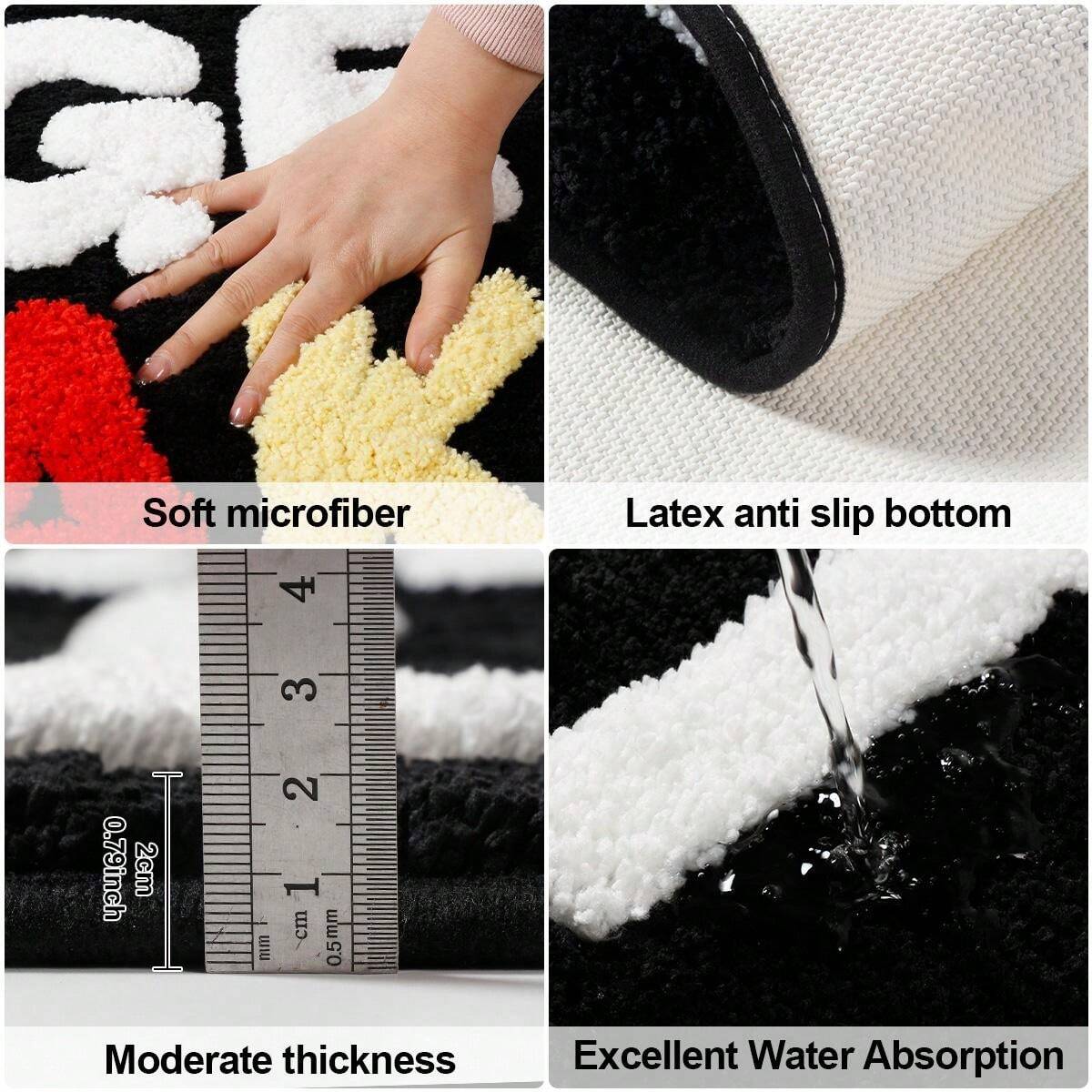 Set 3 Pezzi Di Tappeti Bagno PHP In Puro Cotone Con Antiscivolo Geco Grip Art. MELISSA Col. CREMA - Foto 8