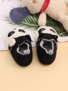 1 đôi Giày thể thao Unisex họa tiết gấu trúc dành cho trẻ em và trẻ mới biết đi, Giày đi bộ - Đen và trắng - Xem 5