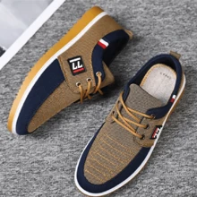 Zapatos casuales caballeros lona cómodos, clásicos, ligeras, transpirables, zapatos hombres vestir, trabajo, estudio, vida diaria, zapatos hombre casuales, CN40-CN47(25 MX-28.5 MX)