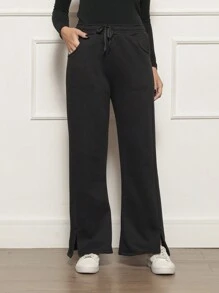 Women Sweatpants - 黑色 - 查看 1