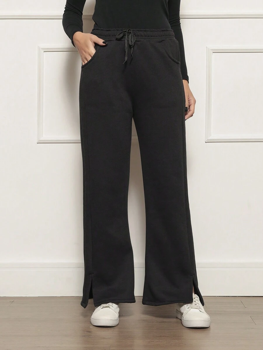 Women Sweatpants - 黑色 - 查看 1