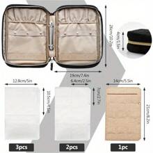 Jewelry Storage Bag, Portable Jewelry Storage Bag, Leather Waterproof Travel Necklace Storage Bag, Earrings, Rings, Bracelets, Women Carry Small Storage Bag - Pink - View 3