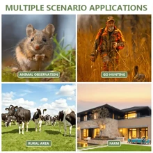 Wildtier Kamera mit 1080p hoher Auflösung, Wildkamera für Outdoor, Nachtsicht, Bewegungserkennung, Audio-Alarm, Wandmontage, IP66 wasserdicht, PIR Nachtsicht, 0,8s Bewegungserkennung, ausgelöst, Kamera mit 1080P HD Auflösung, ideal für Outdoor Jagd und Wildbeobachtung.