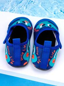 Kinder Outdoor Strandschuhe, blauer Cartoon Großaugen Drache, Jungen Sommer Outdoor Wasserspiel, Schwimmen, Strand, Waten Elastische Socken Schuhe - Königsblau - Übersicht 8