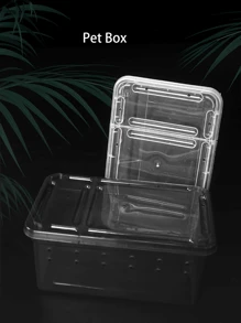 Pet Feeding Box, Reptile Small Feeding Box Pet Snail Crawling Pet Box Hermit Crab Spider Scorpion Horned Frog Lizard Insect Box - Multicolor - View 1