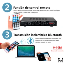 Sunbuck Av-298bt Amplificador De Audio Case 5 Canales 2000w - Negro - Ver 3