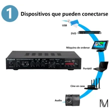 Sunbuck Av-298bt Amplificador De Audio Case 5 Canales 2000w - Negro - Ver 7