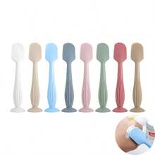 1pc New Silicone Diaper Cream Spreader For Baby Rash With Suction Cup, Silicone Beauty Spatula - Multicolor - View 1