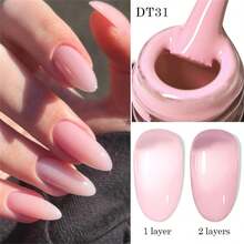 MEET ACROSS 6pcs Crystal Jelly Glass Gel Nail Polish Set, 7ml Semi-Transparent Candy Color Gel Nail Polish Set, Semi-Permanent Mixed Nail Polish, Glass Candy Series Jelly Gel Nail Polish, Removable UV/LED Nail Gel Manicure Set, Nail Art Supplies, Home Salon Gift, For Women - 彩色 - 查看 3