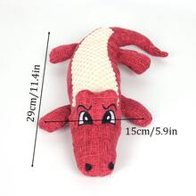 1 pieza Juguete de peluche para perros cocodrilo chillón de larga duración - Diversión interactiva y para moler los dientes para todas las razas - Multicolor - Ver 2