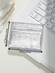 1 pièce Utilisation quotidienne  avec blocage RFID Motif  craquelé Mince et portefeuille pour cartes Cartes d'identité et cartes bancaires Porte-cartes Porte-cartes Portefeuille Porte-cartes de visite Porte-cartes de crédit Porte-cartes Femmes Pour femmes Mini portefeuille Porte-cartes