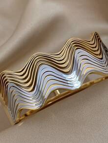 1 Pc Luxury Ancient Greek Bangle Bracelets For Women Teen Girls Stylish Stackable Stainless Steel Cuff Bracelet Daily Party Jewelry Christmas Gifts - Multicolor - View 7