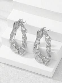 1pair Exaggerated Large Hollow Out European And American Style Women Stud Earrings - Geometric Earrings - View 32