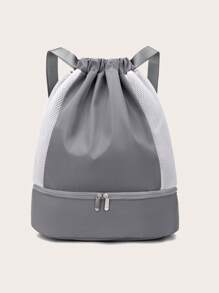 1pc Women's Versatile Small Capacity Indoor Sports Gym Bag With Independent Shoe Compartment And Wet/Dry Separation, Fashionable Outdoor Travel Backpack Travel Bag