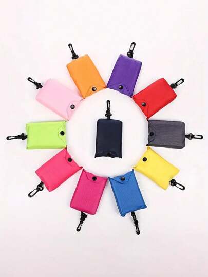 1个纯色大号防水可重复使用购物袋/沙滩包 - 可折叠杂货袋，耐用，可机洗