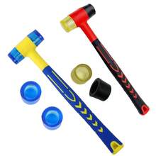 Multi-Functional Rubber & Plastic Hammer For Jewelry Repair, Ceramic Tile & Wood Panel Fixation - Red Rubber Hammer - View 1