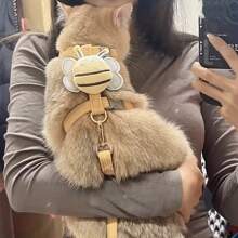 Correas para mascotas con forma de dibujos animados lindas para gatos y perros, incluyendo una correa con forma isósceles, una correa suave y amigable para gatos con forma de abeja, correa con forma de conejito y perro, diseño antiescape - Multicolor - Ver 7