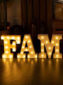 Decorative Letters With Bluelander LED Lights (AA Batteries Included) - F - 查看 4