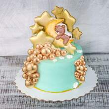 20/25/68pcs/Set Gold Ball Mini Balloon Cake Hats Foam Decorated Spherical Cake Insert Hats For Birthday Parties And Holiday Decorations - Gold - View 3