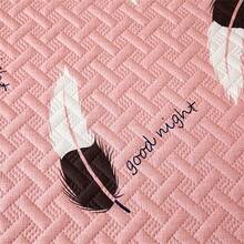 A Printed Quilted Waterproof Fitted Sheet With Clip, Stain Resistant Bed Cover, Waterproof Mattress Protective Cover, Fitted Sheet - Feather - View 9