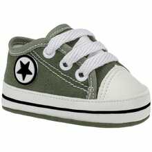 Sapatinho de Bebê infantil Recém nascido - Verde Militar - Visão 1