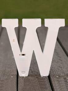 Decorative Letters With Bluelander LED Lights (AA Batteries Included) - W - 查看 3