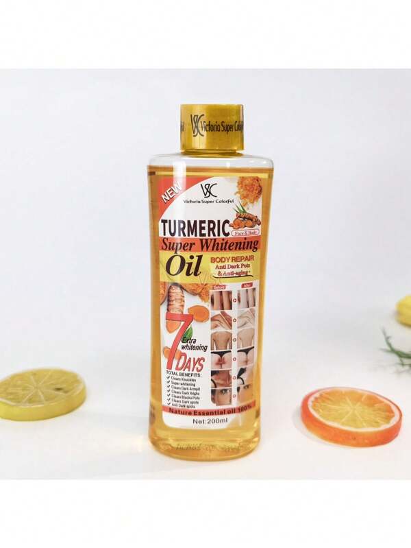 200ml Turmeric Essential Oil With For Skin Massage, Body Massage, Diffuser, Aromatherapy Hair Face Care,Festive Gifts