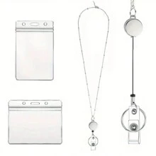 3 件/1 套时尚球珠项链挂绳 - 可伸缩文件夹和钥匙带 - 时尚毛衣链，适合工作和日常穿着、学校用品、返校 - 彩色 - 查看 14