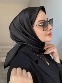 1件装女士纯色围巾头巾，适合旅行和防晒，可搭配连衣裙 - 彩色 - 查看 9