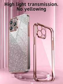 全新电镀防摔手机壳 + 闪光贴纸 + 手机壳套装，适用于 Apple、Oppo、Vivo 防水防震防刮