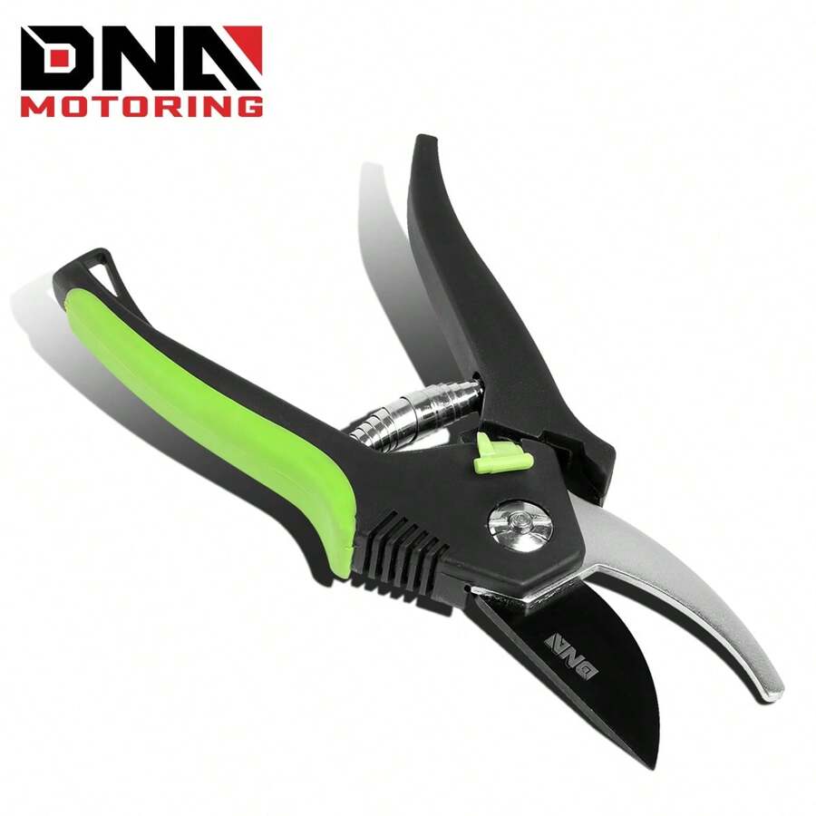 Green Bypass 花园修剪器 - 7 英寸，重型植物切割工具，带钢拇指锁、刀片锁 DNA Motoring、花园工具、园艺工具 - 綠色 - 查看 1