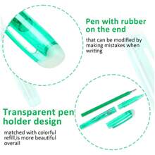 12Pcs/Set Color 0.7mm Multicolor Ink Gel Pen Erasable Refill Rod Set Erasable Pen Washable Handle School Writing Stationery Gel Ink Pen - 12 Sticks - View 7