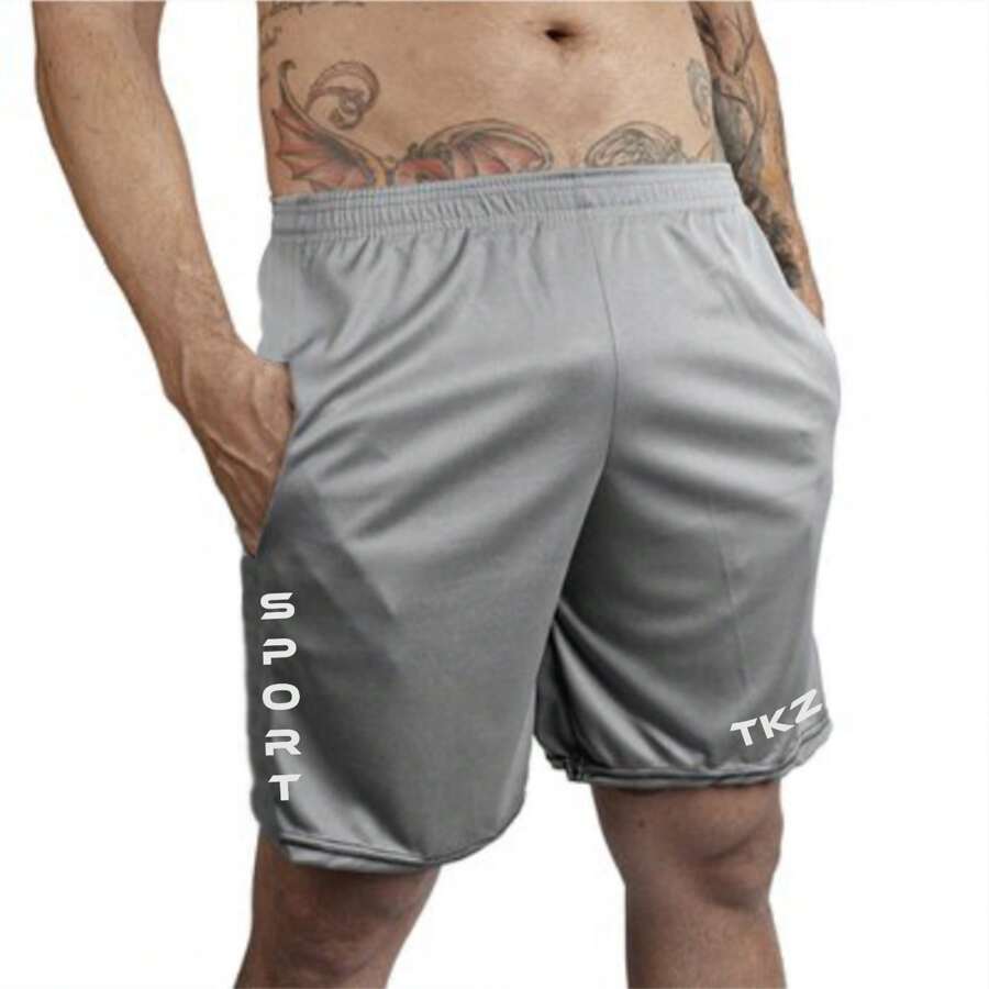 Men Shorts - 灰色 - 查看 1