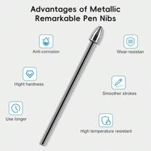 Tablet Pencil Nibs Wear Resistant Stylus Pen Tip Replacement Metal Pen Tips Touch Stylus Tip Compatible With Samsung Galaxy Tab S6 S7 S8 S9 FE Plus S24 S23 S22 Note20 Note10 With Clip Tool