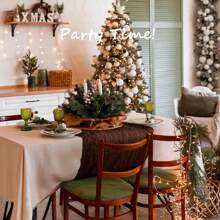 Brown Cheese Cloth Tablecloth, 1/3/6pcs Bohemian Gauze Tablecloth For Bridal Decoration, 90x300cm Rustic Style Wedding Birthday Party Decor - Multicolor - View 7