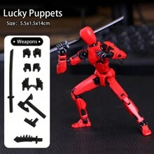 13关节可动人偶，3D打印第三代人偶玩具，DIY全身减压玩具，款式随机 - 1人偶+7配件 - 查看 10