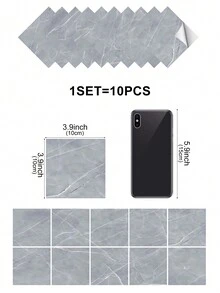 10入裝/包水晶膜PVC自粘可移除大理石圖案家居裝飾壁紙，適用於DIY健身房宿舍客廳浴室臥室牆壁，櫥櫃，酒櫃，桌子，門美化 - 彩色 - 查看 42