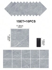 10入裝/包水晶膜PVC自粘可移除大理石圖案家居裝飾壁紙，適用於DIY健身房宿舍客廳浴室臥室牆壁，櫥櫃，酒櫃，桌子，門美化 - 彩色 - 查看 13