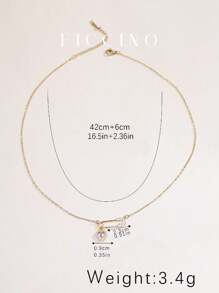 FICCINO Broche en forme de cœur plaquée or avec pendentif en détail de cubic zirconia cubique rose de FICCINO, collier chaîne clavicule quotidien pour femme, cadeau d'anniversaire pour couples et amis, fête des mères (livré avec boîte cadeau) Saint-Valentin, maman, mère, fête des mères