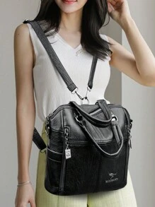 Hot Leather Luxury Handbags Women Bags Designer Multifunction Shoulder Bags For Women 2024 Travel Back Pack