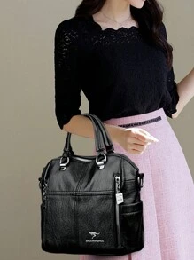 Hot Leather Luxury Handbags Women Bags Designer Multifunction Shoulder Bags For Women 2024 Travel Back Pack