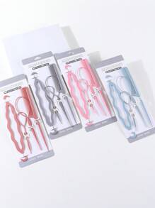 Set de 4/16 peines, herramientas para colas de caballo, pasadores de metal para trenzar el cabello, peines con punta para niñas y mamás, accesorios de peinado para uso diario