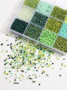 6000pcs 3mm MultiColor Optional 12 Grid Rice Bead Set Box For DIY Jewelry Necklace Bracelet Ring Making - 12-grid Rice Bead Set - View 2