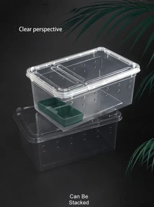 Pet Feeding Box, Reptile Small Feeding Box Pet Snail Crawling Pet Box Hermit Crab Spider Scorpion Horned Frog Lizard Insect Box - Multicolor - View 7