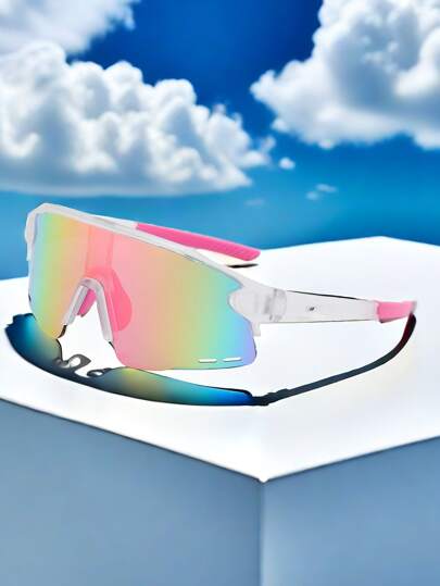 1 件装新款时尚骑行眼镜户外运动眼镜防风运动眼镜沙滩配件眼镜遮阳轻松舒适休闲装户外骑行眼镜适合夏季海滩度假、户外、旅行