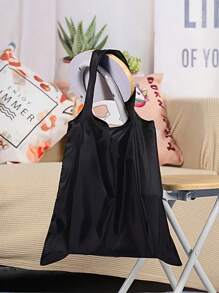 1个纯色大号防水可重复使用购物袋/沙滩包 - 可折叠杂货袋，耐用，可机洗 - 彩色 - 查看 4