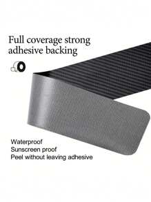 4 PCS Car Door Sill Protector, Door Sill Protector, Anti-Scratch Anti-Collision, Carbon Fiber Leather Front/Rear Door Sill Sticker, Decorative Car Door Protector, Car Interior Accessories