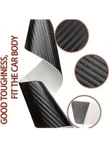 4 PCS Car Door Sill Protector, Door Sill Protector, Anti-Scratch Anti-Collision, Carbon Fiber Leather Front/Rear Door Sill Sticker, Decorative Car Door Protector, Car Interior Accessories