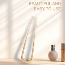 2 piezas Pinzas para el cabello francesas, gran pinza para el cabello francés en forma de U para mujeres y niñas, pinza francesa de metal para moños, pinza dorada y plateada vintage para cabello largo y grueso - Multicolor - Ver 6